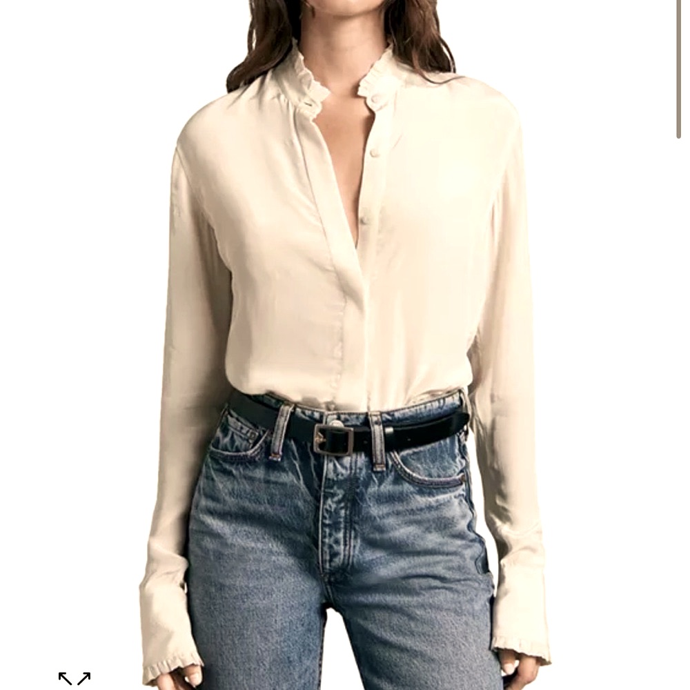 Rag & Bone Jordan Long Sleeve Top Size M